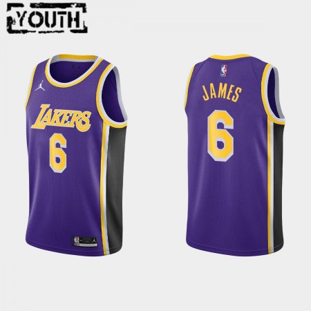 Maillot Basket Los Angeles Lakers LeBron James 6 Jordan 2021-22 Statement Edition Swingman - Enfant